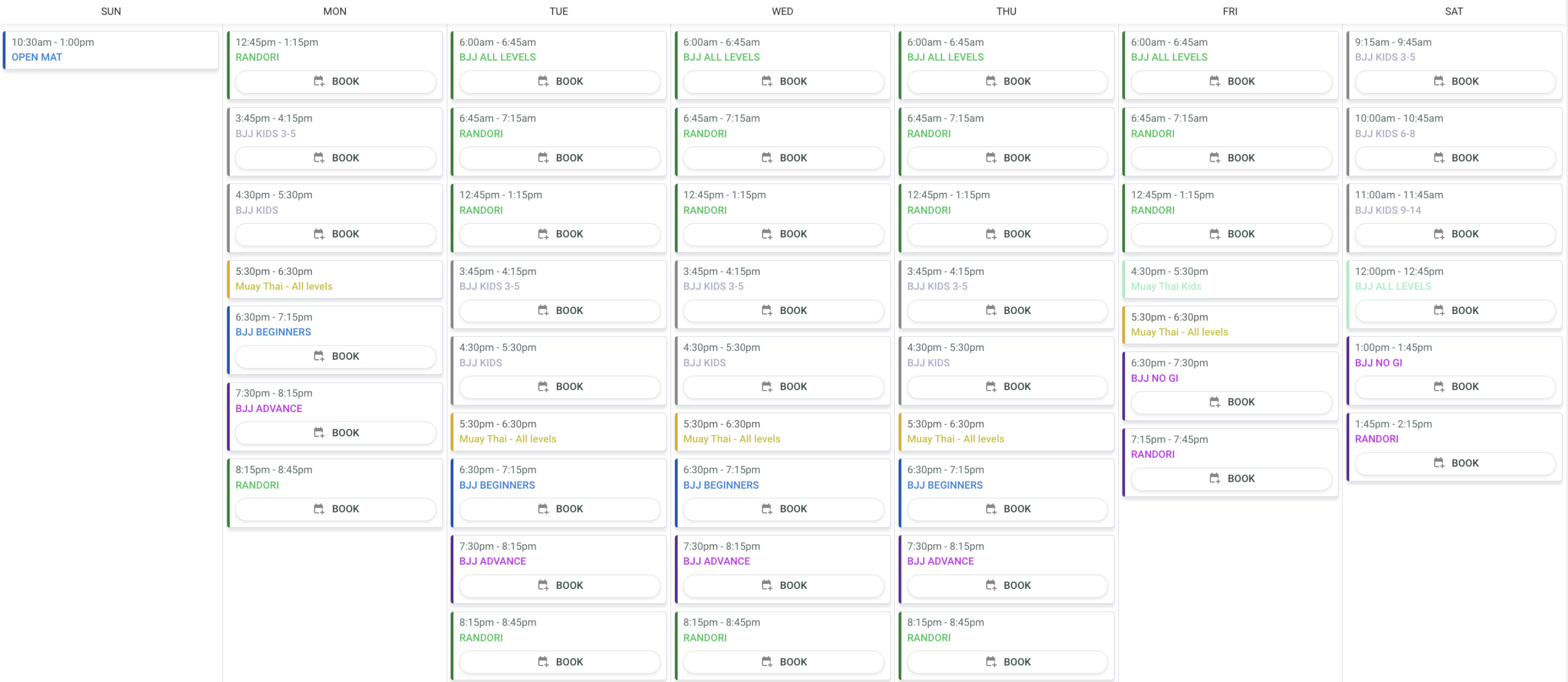 Screenshot 2026-06-21 at 3.41.30 PM Fifth Element Academy BJJ class schedule